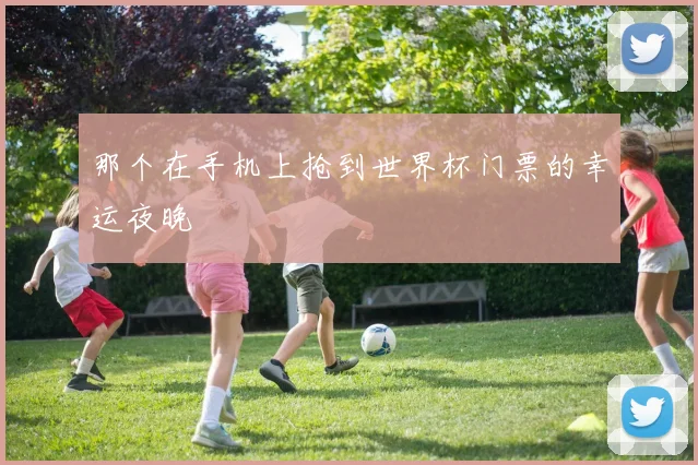 那个在手机上抢到世界杯门票的幸运夜晚