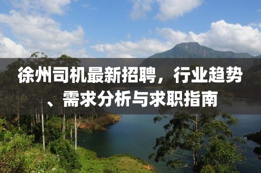 徐州司机最新招聘，行业趋势、需求分析与求职指南