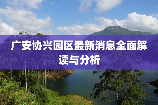 广安协兴园区最新消息全面解读与分析