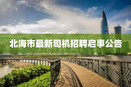 北海市最新司机招聘启事公告