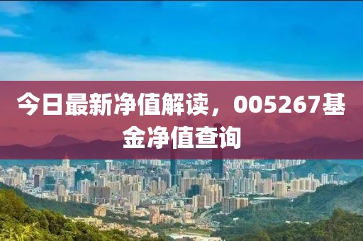 今日最新净值解读，005267基金净值查询