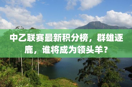 中乙联赛最新积分榜，群雄逐鹿，谁将成为领头羊？