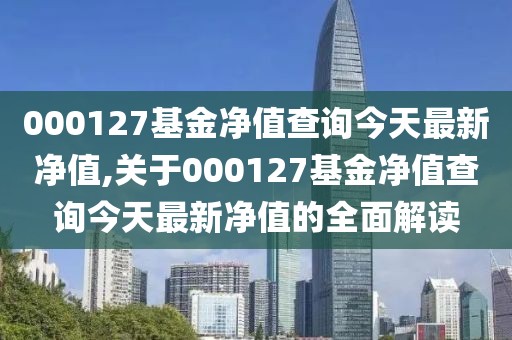 000127基金净值查询今天最新净值,关于000127基金净值查询今天最新净值的全面解读