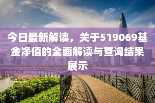 今日最新解读，关于519069基金净值的全面解读与查询结果展示